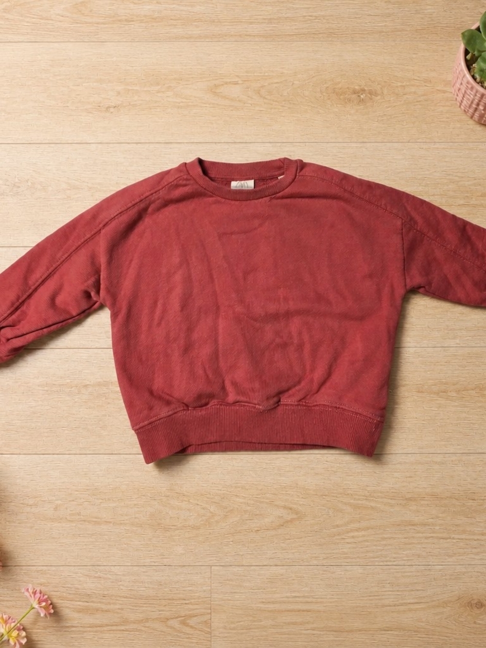 Zara Kids Red Crewneck Sweatshirt Size 18-24 Months 92 cm